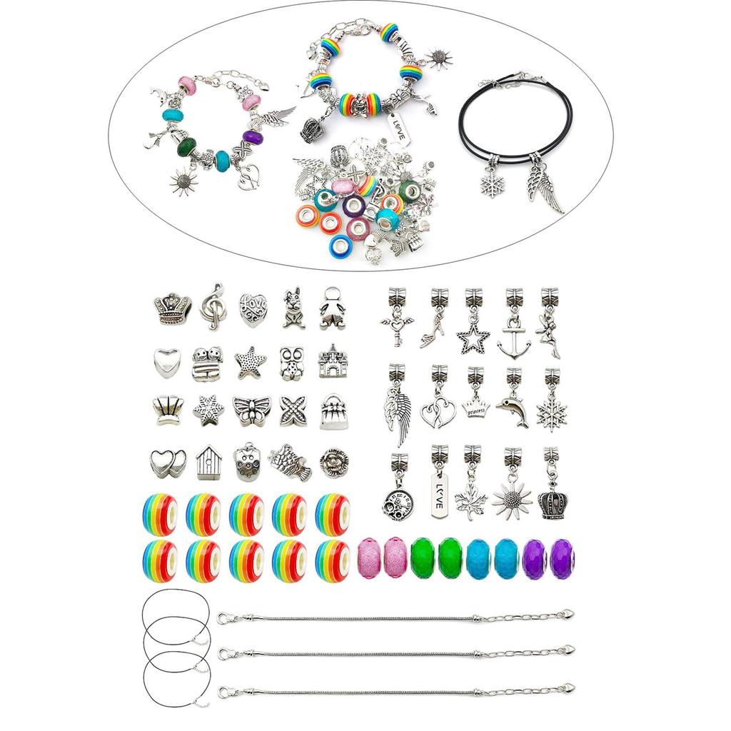 DIY Bracelet Making Kit Charms Necklace Jewelry Supplies Beads Craft Kits