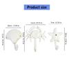 Rustics Nauticals Wall Hook Iron Construction Elegant White Finish for Home Organization