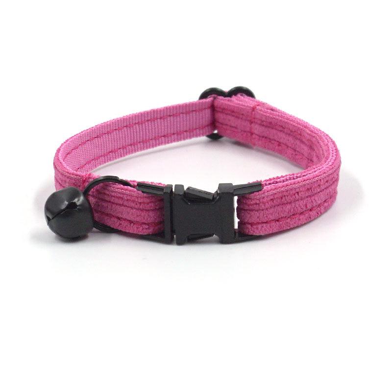 Begonia Red Corduroy Cat Collar with Engraved Name