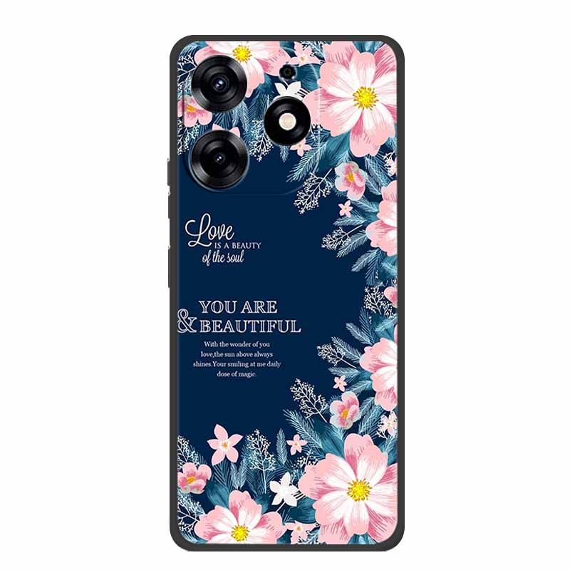 For Infinix Smart 8 Plus Case Luxury Soft Silicone TPU Phone Cases Cover For Infinix Smart8 Plus Protective Flower Painted Coque
