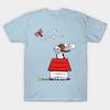 Men Black Print T-shirt Snoopy - Cursed You, Red Baron! No-Cut Transfer Paper Print Cotton Tshirt