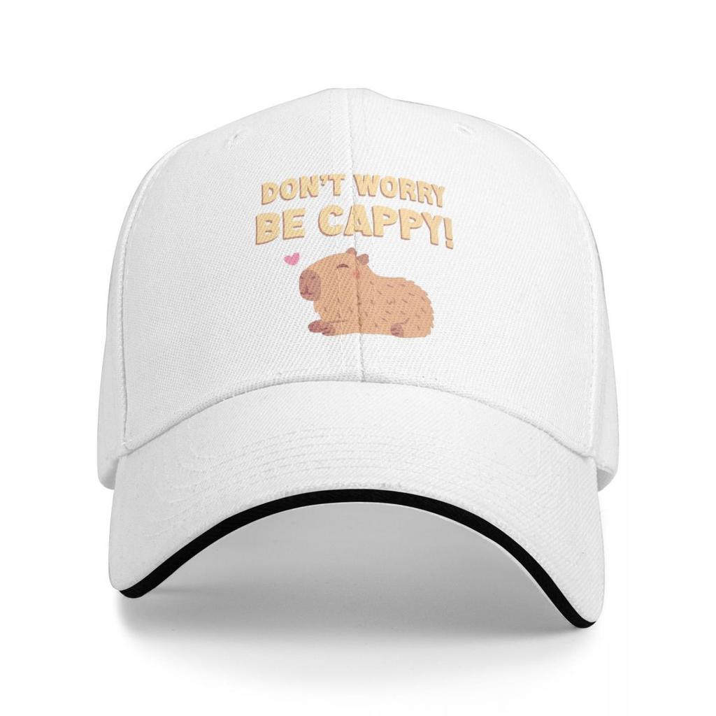 Dont Worry Be Capy Capybaras Baseball Caps Snapback Baseball Hats Breathable Casual Casquette Outdoor Unisex