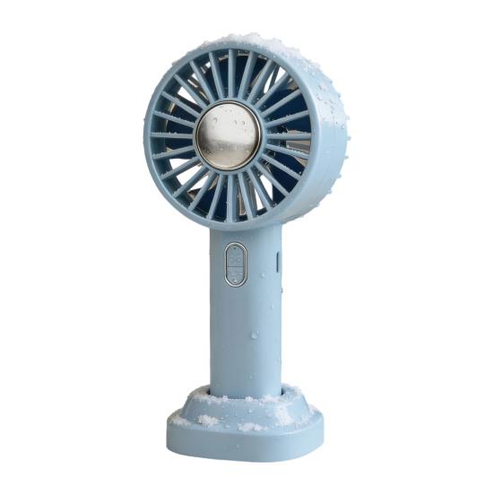 

Cooling Handheld Fan USB Rechargeable Portable Mini Fan with Stand 3 Speeds Quiet Lightweight Decorative Desktop Fan for Travel Office Outdoor синий