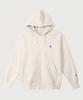 C Logo Regular Fit Zip-Up Hoodie Oatmeal