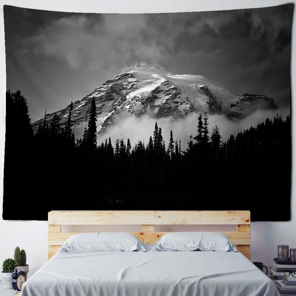 Mountain And River Impression Painting Tapestry Wall Hanging Psychedelic Hills Natural Scenery Witchcraft Hippie Home Decor