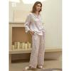 2024 Summer New Long sleeve Pajamas Set Print Thin Loose Can Be Worn outside Two-piece Set Homewear Women