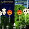 LED Solar Eyeball Halloween Ghost Eye Insert Lamp Outdoor Garden Glow Holiday Christmas Decorative Lights for Patio Pathway