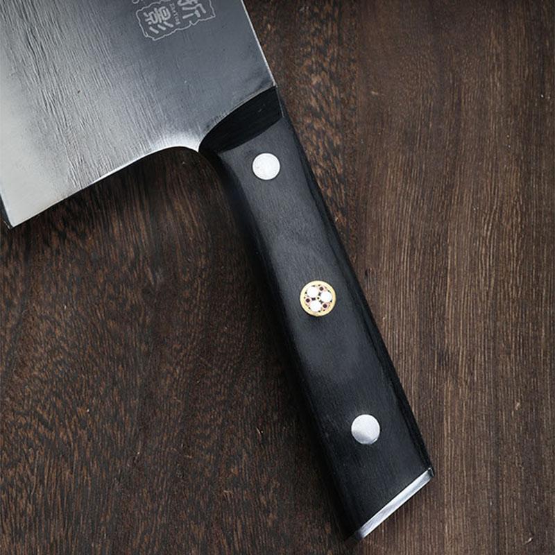 7.5 Inch Chinese Chef Knife Wood Handle Sharp Cleaver Slicing Handmade Forged Kitchen Knives For Cutting Vegetables And Meat