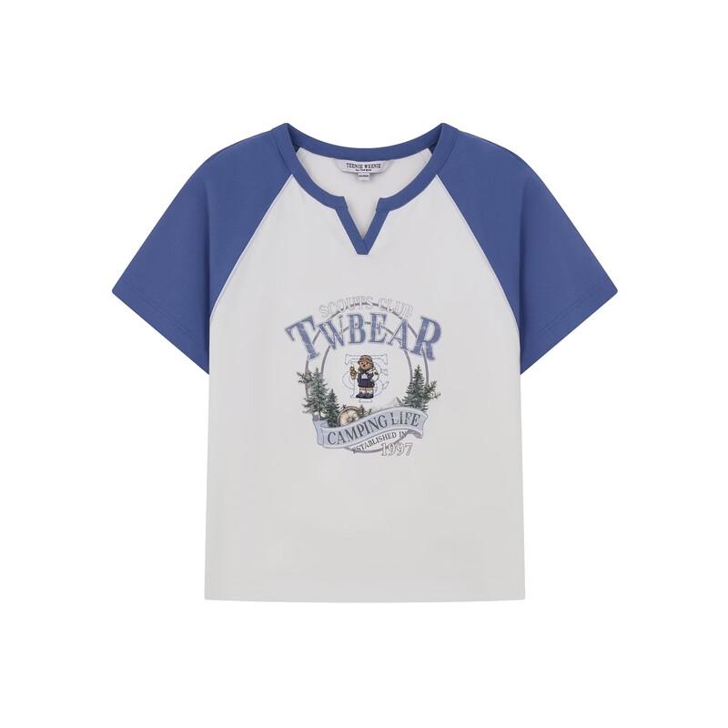 Teenie Weenie Women's Cartoon Bear Letter T-Shirt
