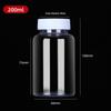 Clear Wide-Mouth PET Plastic Bottles, 50ml & 100ml - Dispensing/Capsule Bottles for Medicine.