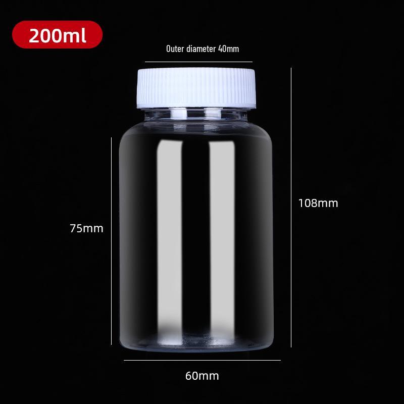 Clear Wide-Mouth PET Plastic Bottles, 50ml & 100ml - Dispensing/Capsule Bottles for Medicine.
