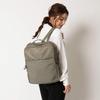 Nylon x Leather Square Rucksack Greige [Isaac] Y91-05-03 Women's