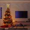Christmas with Lights Glowing Wrought Iron Tree Top Star Without Battery Christmas Treetop Decoration