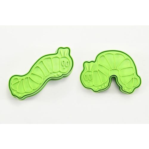 Yakusel Very Hungry Caterpillar Cookie Cutter Set of 2 with Recipe, Green