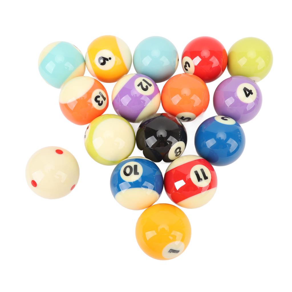 16pcs Billiard Balls Professional Standard 2.3in Diameter Resin High Friction Resistance Pool Table 