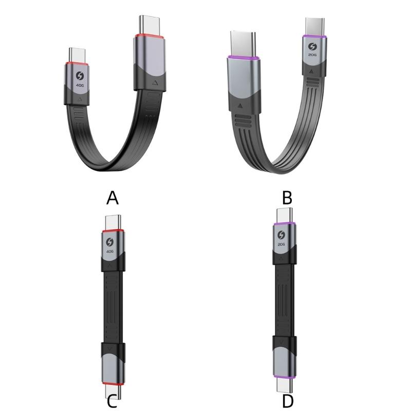 USB4 Data Cable 240W 40Gbps Full Function 15cm Flexible FPC Circuit Aluminum Shell for Multiple Devices Charing Cord