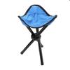 Fishing Chair 1 Piece Outdoor Portable Casting Folding Stool Triangular Foldable Convenient Accessory (blue)