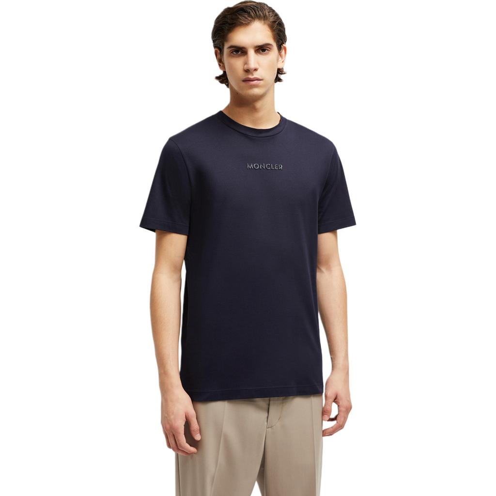 Moncler Logo Embroidered Crewneck T Shirt K10918C0002089AWA742