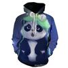 Winter Animal Print Hoodie Men Women Casual Loose Fit Sweatshirt