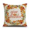 Thanksgiving Linen Pillow Case Autumn Pumpkin Print Supply Pillow Cushion Cover Premium Durable Quality Useful