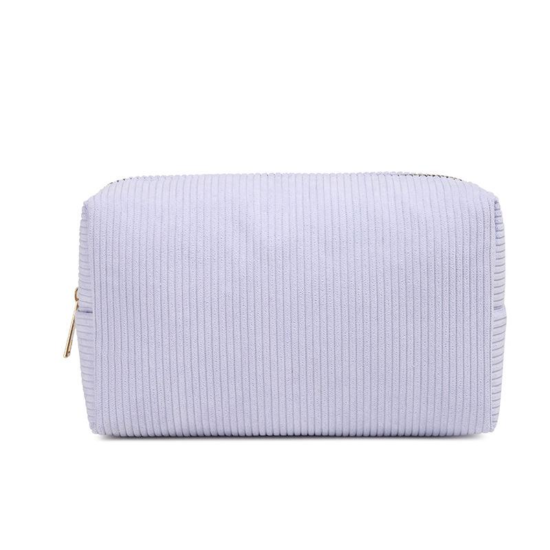 Corduroy Octagonal Winter Cosmetic Travel Bag - Large Capacity Toiletry Storage