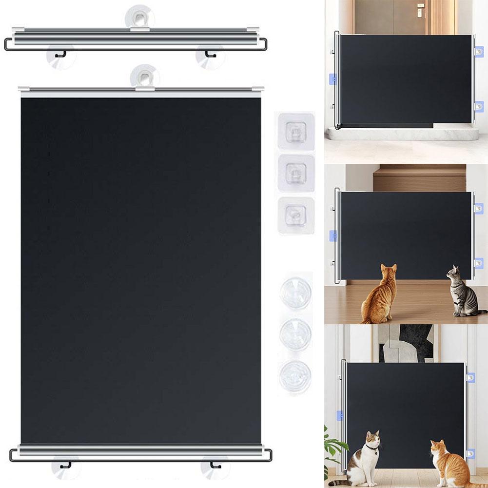 Flexible Retractable Safety Gate for Pets and Babies Lightweight Scratch Resistant Barrier Fits Door Widths 50 To 125cm