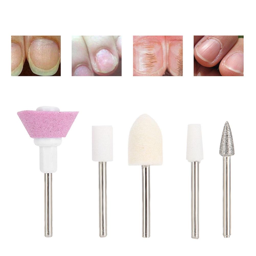 5pcs   Set Ceramic Metal Nail Drill Bits Manicure Pedicure Machine Rotary Burr Accessory