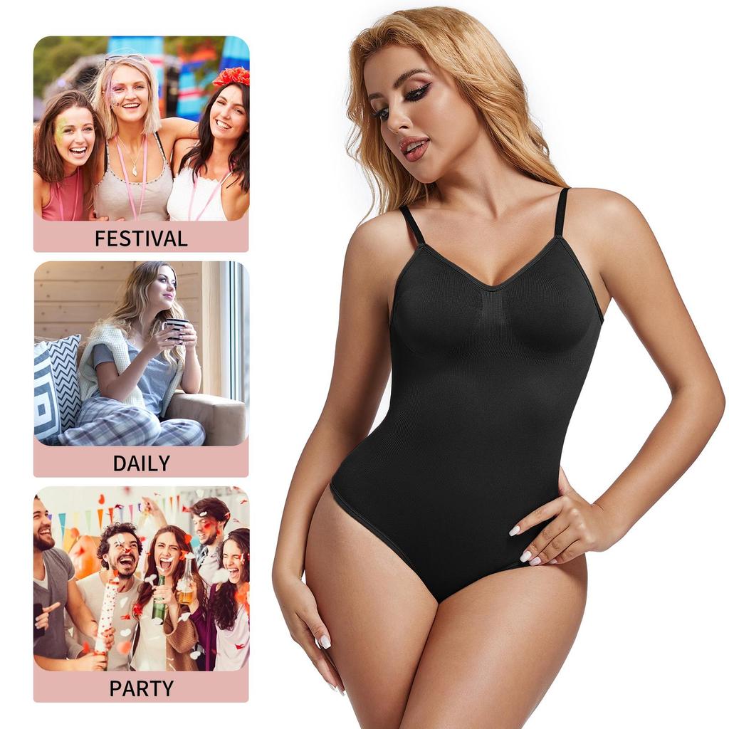 Body modellante per donna Body modellante per il controllo della pancia Body perizoma senza cuciture Body con scollo a U senza schienale Top Vita trainer Intimo dimagrante