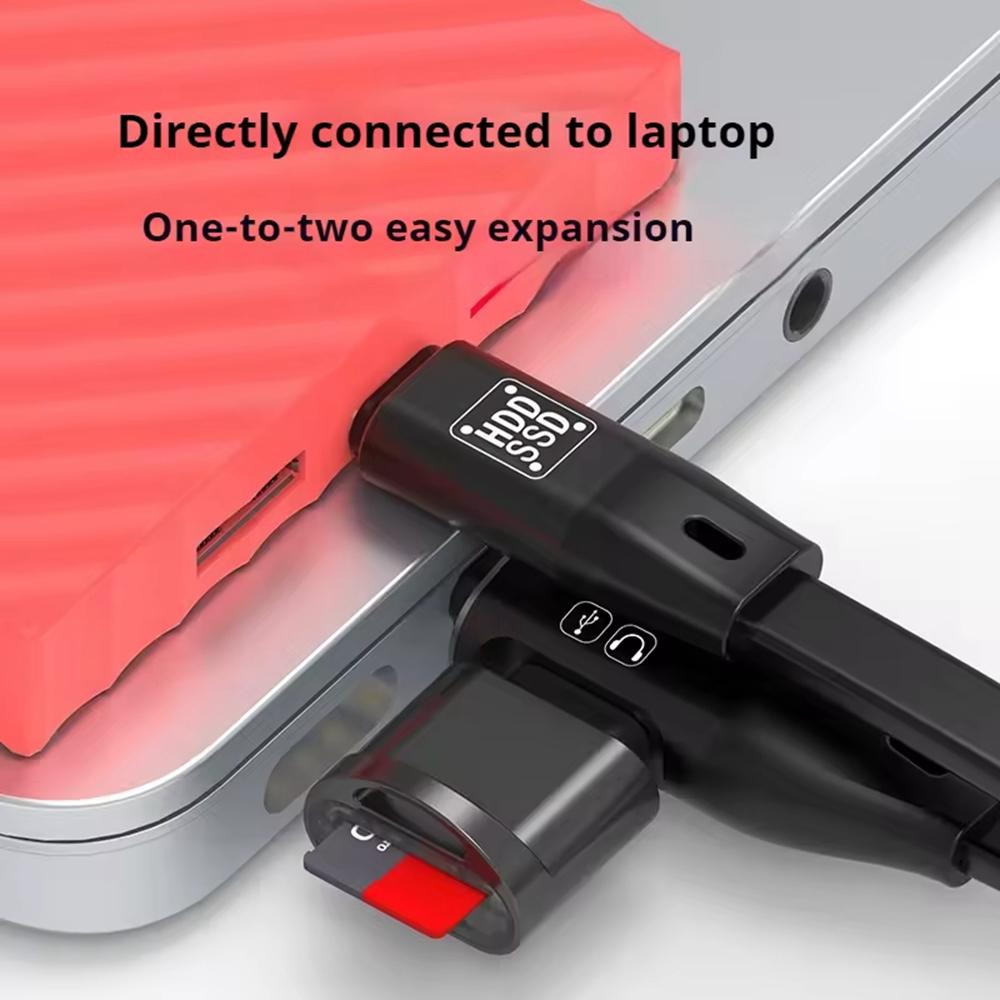 3.1 Gen2 OTG Dual Type-C Cable 1000MB/S Data Transfer TF Card Reader Multi-Function Adapter Cable