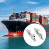 Marine Deck Chocks Pair in 316 Stainless Steel with Smooth Rope Guide Channel and Countersunk Mounting Holes Set