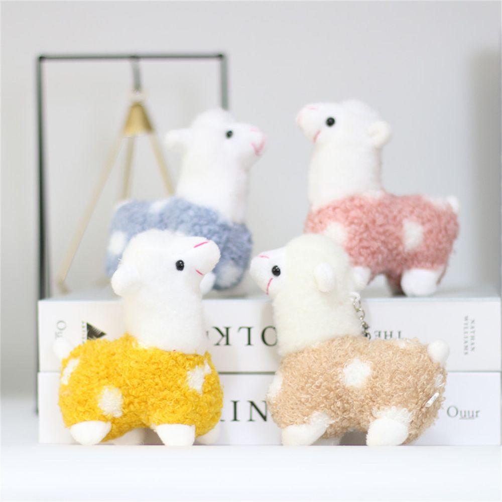 Figure Doll Ornaments Alpaca Plush Keychains Key Chain Doll Plush Animals Keyrings Stuffed Toy