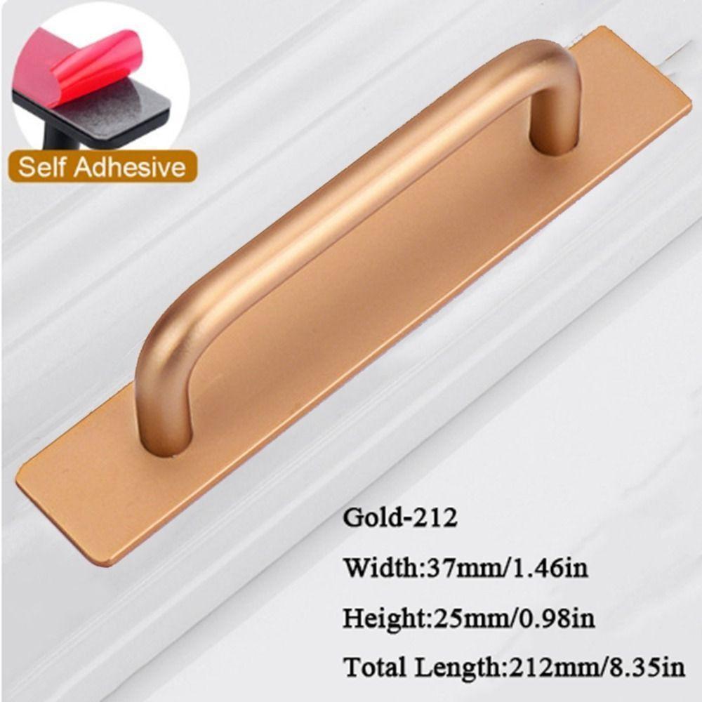 Aluminum Alloy Punch-free Door Handle Practical Waterproof Closet Knob Black/Gold/Silver Moisture-proof Window Handle Furniture