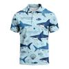 Men's Summer Hawaiian Style Printed Polo Shirt Loose Casual Vacation Short Sleeve Top Lightweight Breathable Fabric