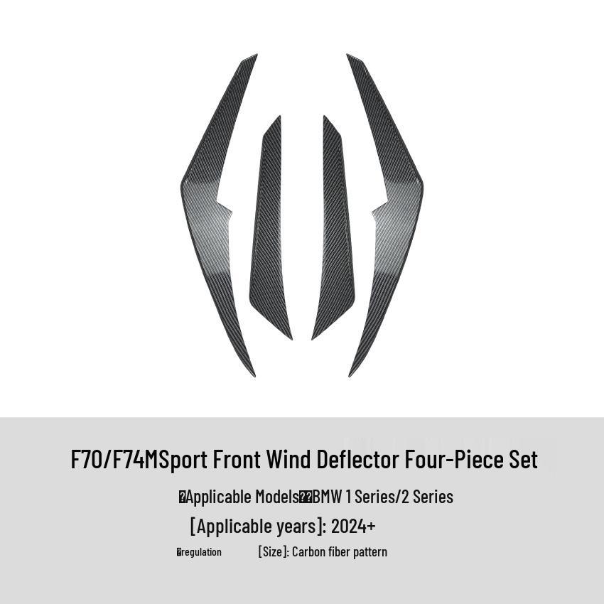 

BMW 1 & 2 Series F70/F74 2024+ Front Wind Knife Side Vent Sticker Modification Parts For BMW 1 Series F70 / 2 Series F74 M Sport 2024+