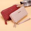 Women's 2024 Double Zipper Long Wallet - Korean Style Multi-Card Coin Purse