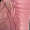 Pearl-like transparent lightweight smooth organza fabric suitable for wedding dresses formal gowns and designer clothing fabrics