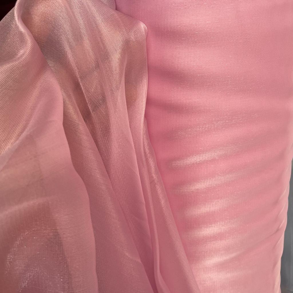 Pearl-like transparent lightweight smooth organza fabric suitable for wedding dresses formal gowns and designer clothing fabrics