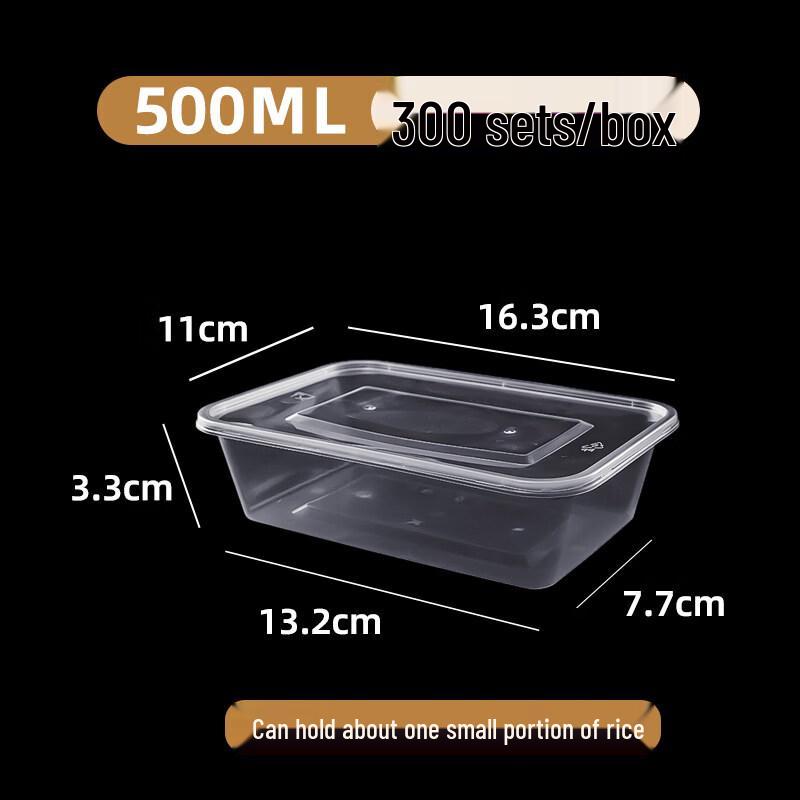 Disposable Rectangular Food Container with Lid