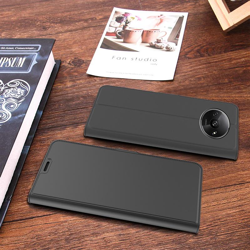 For Xiaomi Redmi A3 4G/Poco C61 4G Leather Case Card Holder Folding Stand Phone Cover