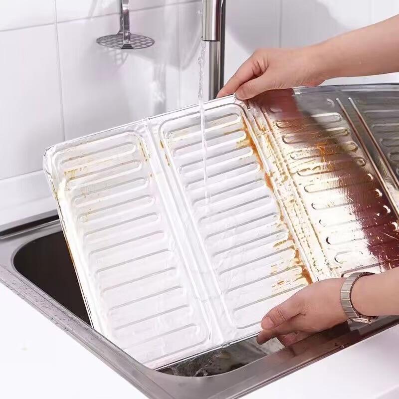 Kitchen Aluminum Foil Oil Splash Guard for Gas Stove