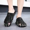 Big Size 46 Luxury Men Leather Slippers Sandals Comfortable Breathable Casual Shoes Men Fashion Sneakers Leisure Men Slippers Slides Footwear Male