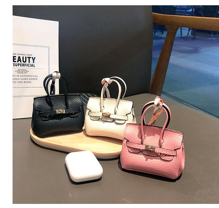 Modă H Mini Birkin Căști Bluetooth & Portofel Monede Breloc Charm