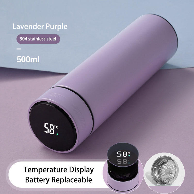 Smart LED Temperature Display Double Wall Stainless Steel Vacuum Insulated Water Bottle Flask 6-12 Hours Thermal