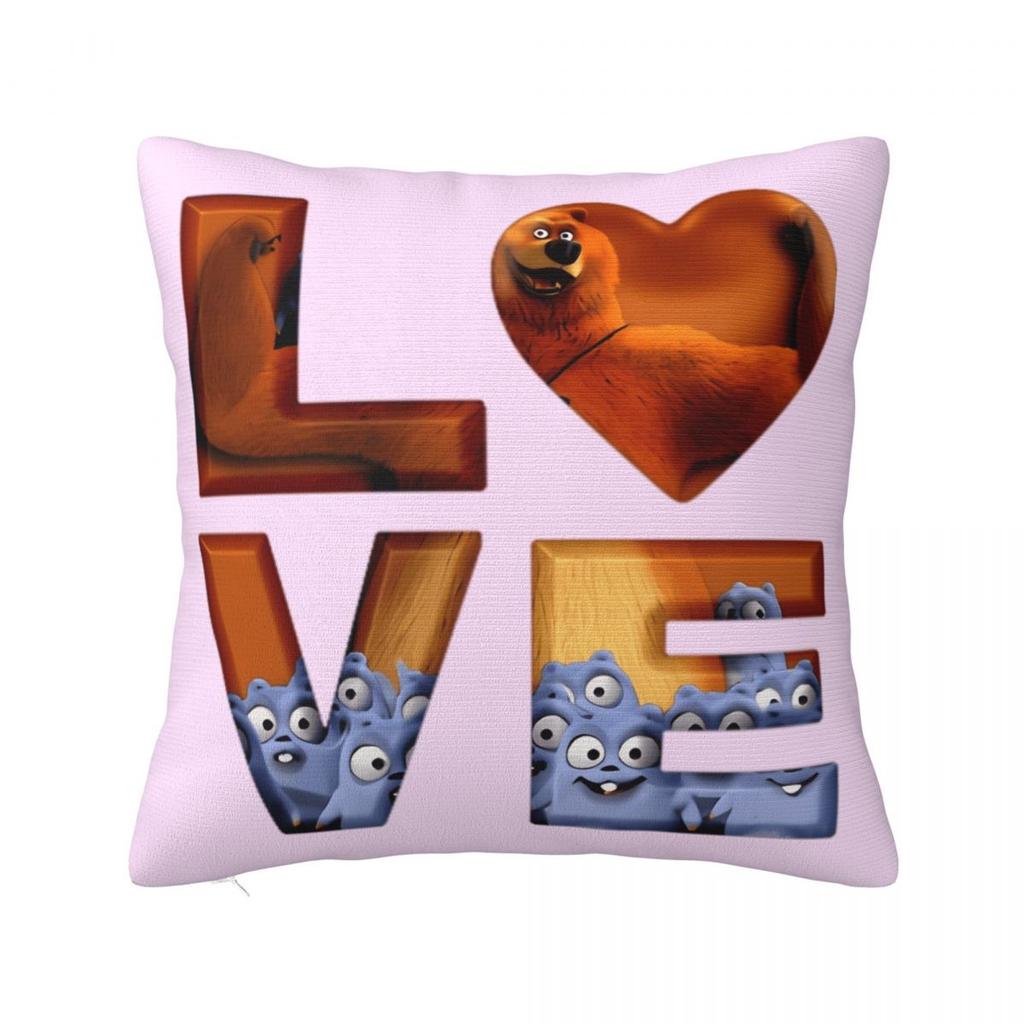 Federa Cuscino Orso Grizzly e Lemming Federa Cuscino Carina Divertente Per Ufficio Auto Casa Federa Cuscino Decorativa Federe Grafiche Regalo