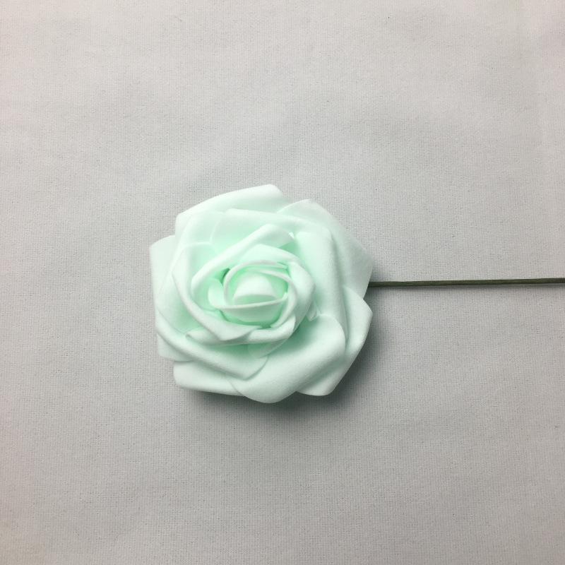 25pcs/8CM Simulated Rose Head with Rod PE Flower Holder foam Flower Head Wedding Party Decoration Hand held Flower Accessories