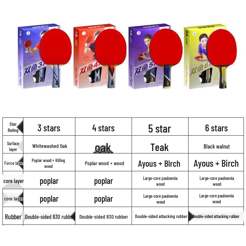 Double Fish 5A+E Table Tennis Racket (Single)