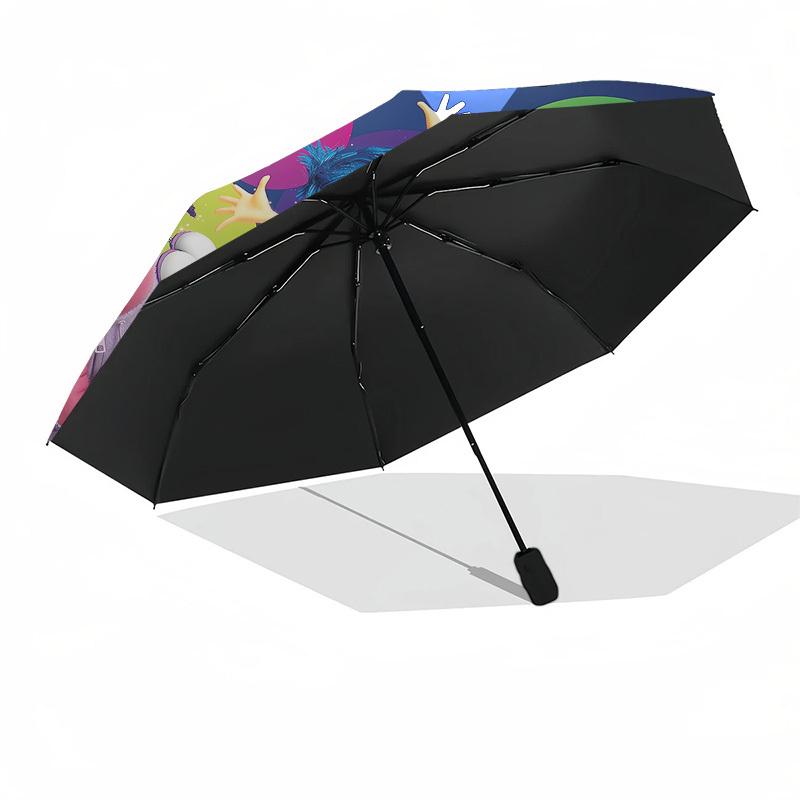 nside Out Themed Automatic Opening and Closing Umbrella, Brightly Colored 8-rib Portable Umbrella