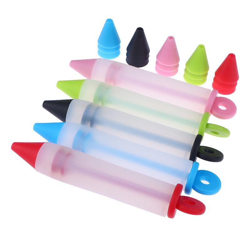 Silicone Food Writing Pen Chocolate Decorating Tools Cream Cup Cake Mold Cream Cup Cookie Icing Piping Pastry Nozzles