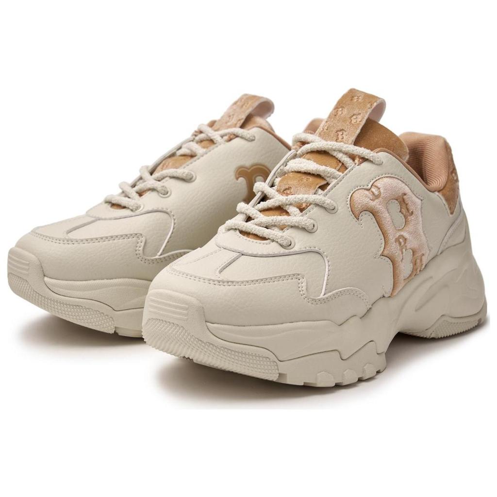 New MLB Big Ball Chunky Sneakers Unisex Low Top Brown/Beige 3ASHWVM46-43BRS