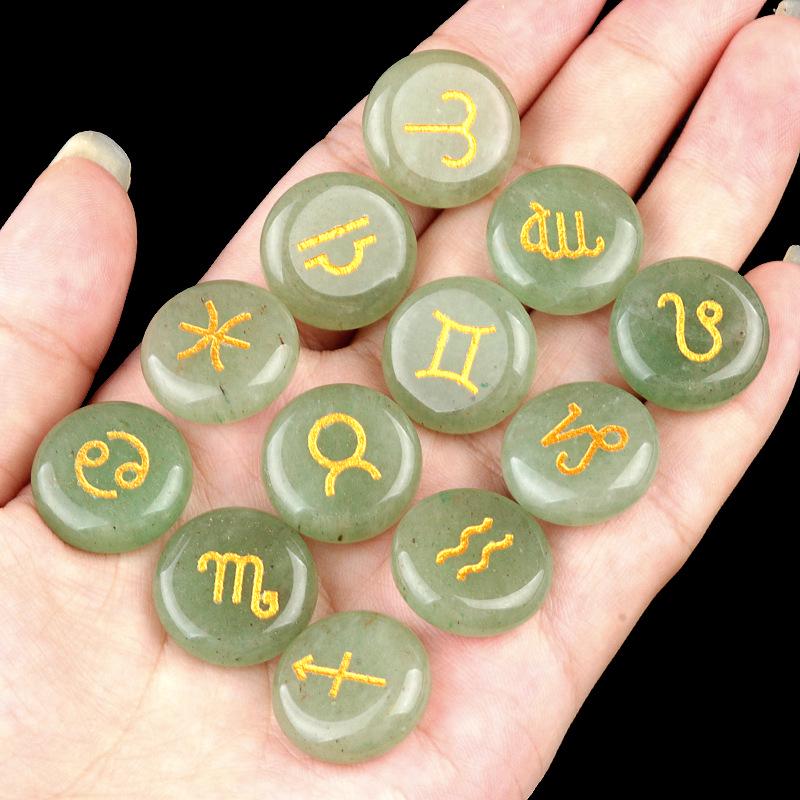 1987 Crystal Stone Zodiac Pocket Runes - Christmas Gift